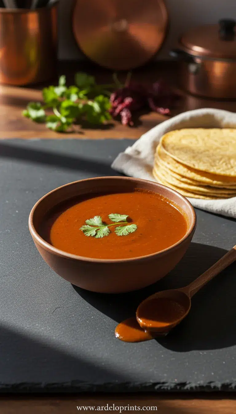 Easy Red Enchilada Sauce: 15 Minute Recipe - final presentation