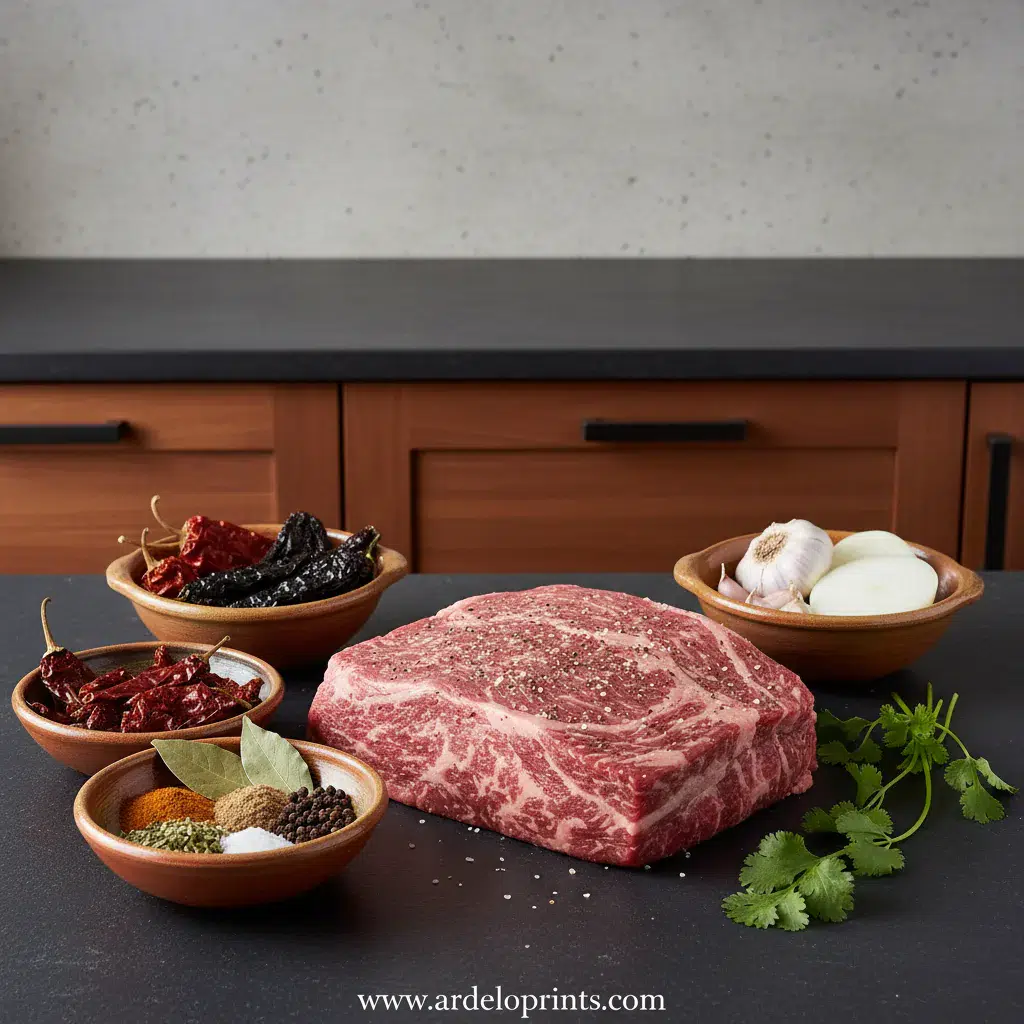 Beef Birria Tacos Recipe: The Tastiest! - ingredients preparation