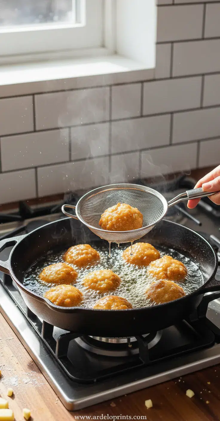 Apple Fritters: Soft, Sweet & Glazed - cooking process