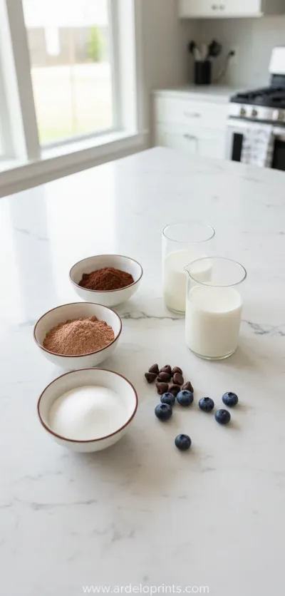 Chocolate Protein Fluff: Healthy Dessert & Snack - ingredients preparation