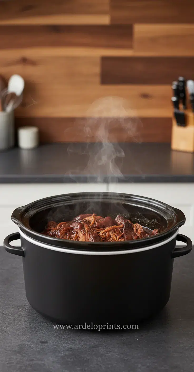 Slow Cooker BBQ Beef Brisket: Tender Recipe - cooking process