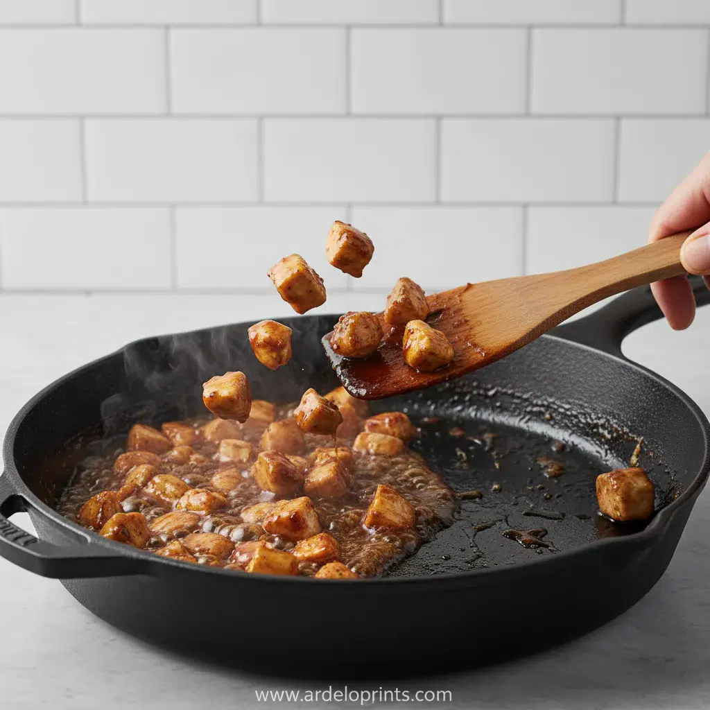 Easy Chicken Teriyaki Recipe - cooking process