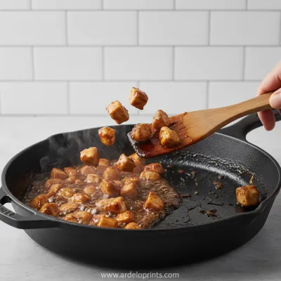 Easy Chicken Teriyaki Recipe - cooking process