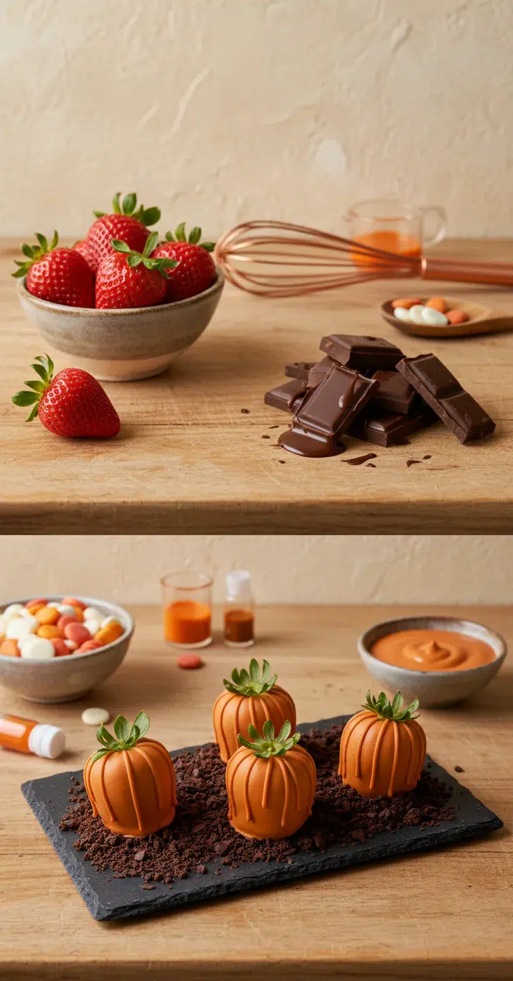 Pumpkin Patch Strawberries: Fall Treat - ingredients preparation
