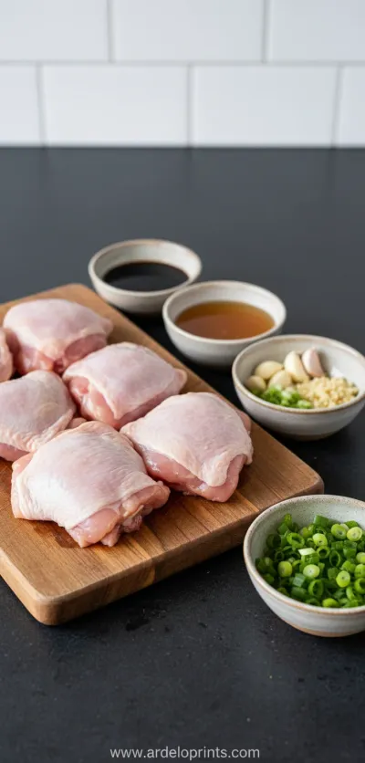 Honey Soy Baked Chicken Thighs: Easy Recipe - ingredients preparation
