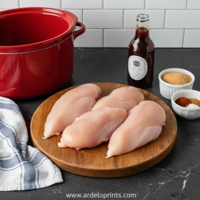 Crockpot BBQ Chicken: Easy Pulled Recipe - ingredients preparation