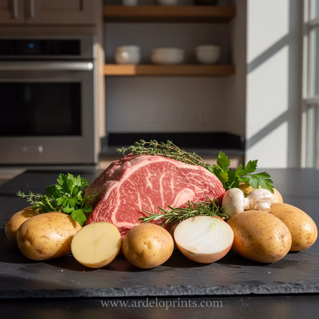 Slow Cooker Beef Manhattan: Comfort Food - ingredients preparation