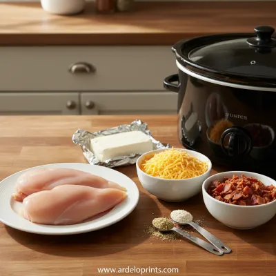 Slow Cooker Crack Chicken: Easy Dinner - ingredients preparation