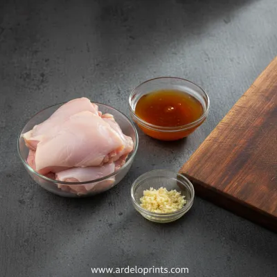 Slow Cooker Honey Garlic Chicken Recipe - ingredients preparation