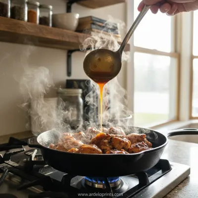 Sweet & Spicy Honey Pepper Chicken Recipe - cooking process