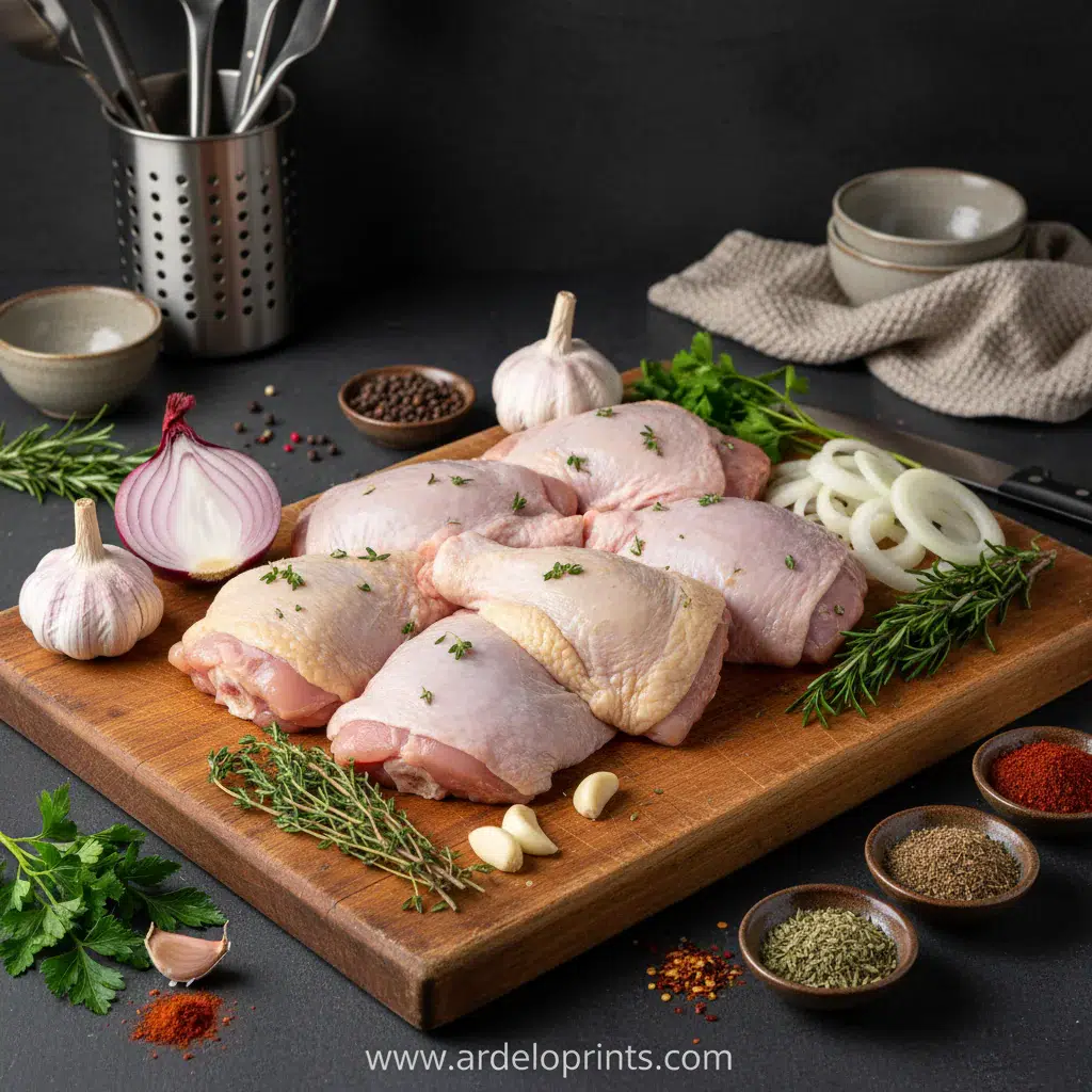 Slow Cooker Chicken Thighs: Easy Recipe - ingredients preparation