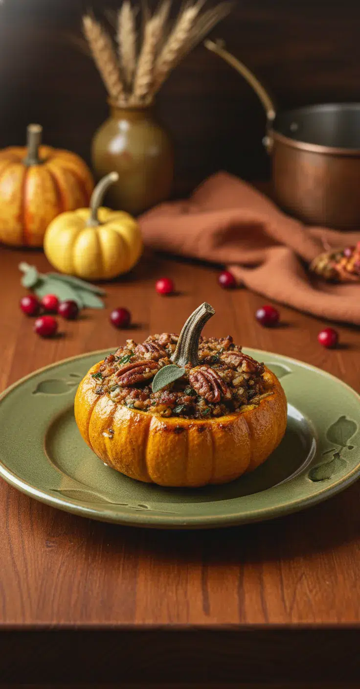 Turkey & Sage Stuffed Pumpkins: Fall Recipe - final presentation