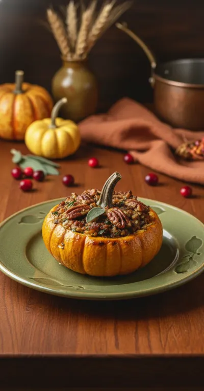 Turkey & Sage Stuffed Pumpkins: Fall Recipe - ready to serve