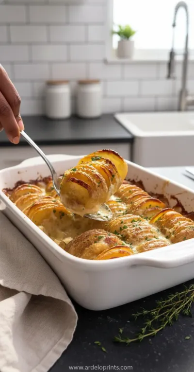 Easy Cheesy Scalloped Potatoes Recipe - ready to serve