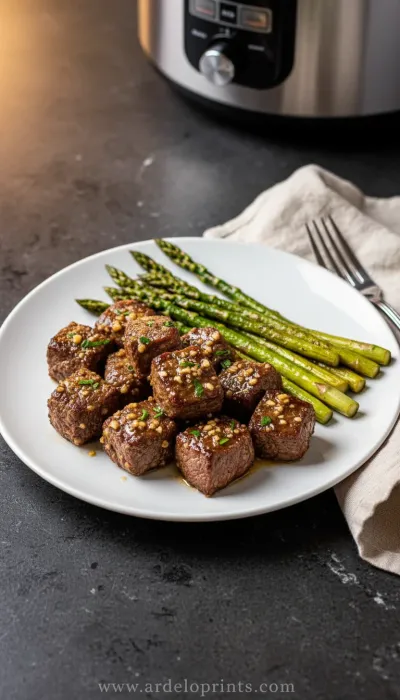 Crockpot Garlic Butter Steak Bites: Easy Recipe - ready to serve