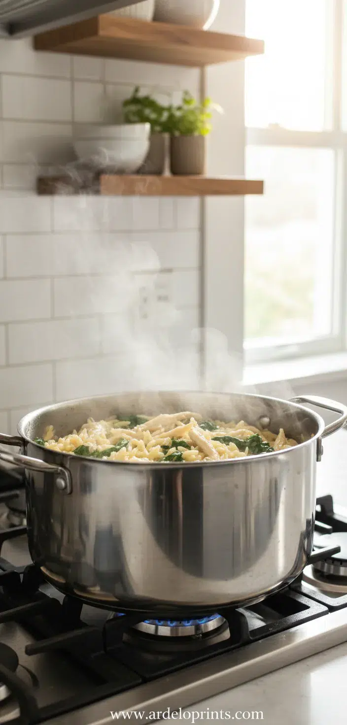 Lemon Chicken Orzo: Creamy & Delicious - cooking process