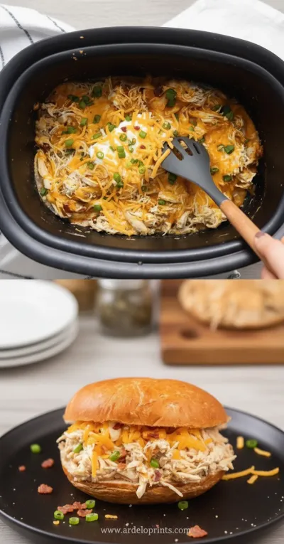 Slow Cooker Crack Chicken: Easy Dinner - cooking process