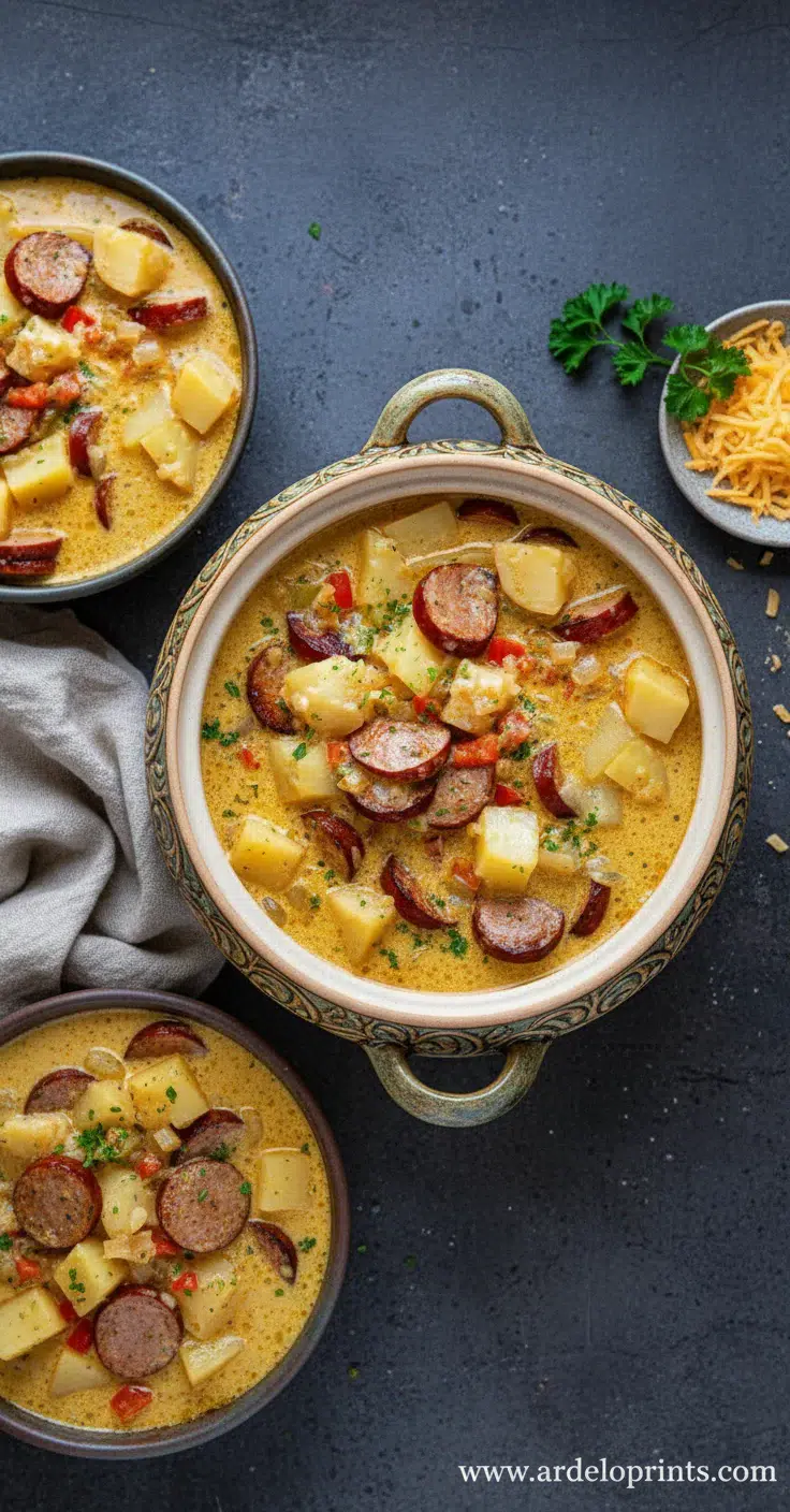 Cajun Potato Soup Recipe - final presentation