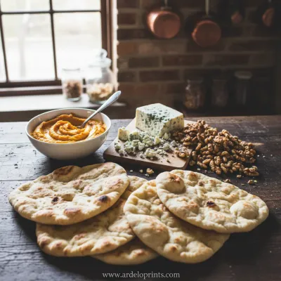 Autumn Naan Pizzas - ingredients preparation