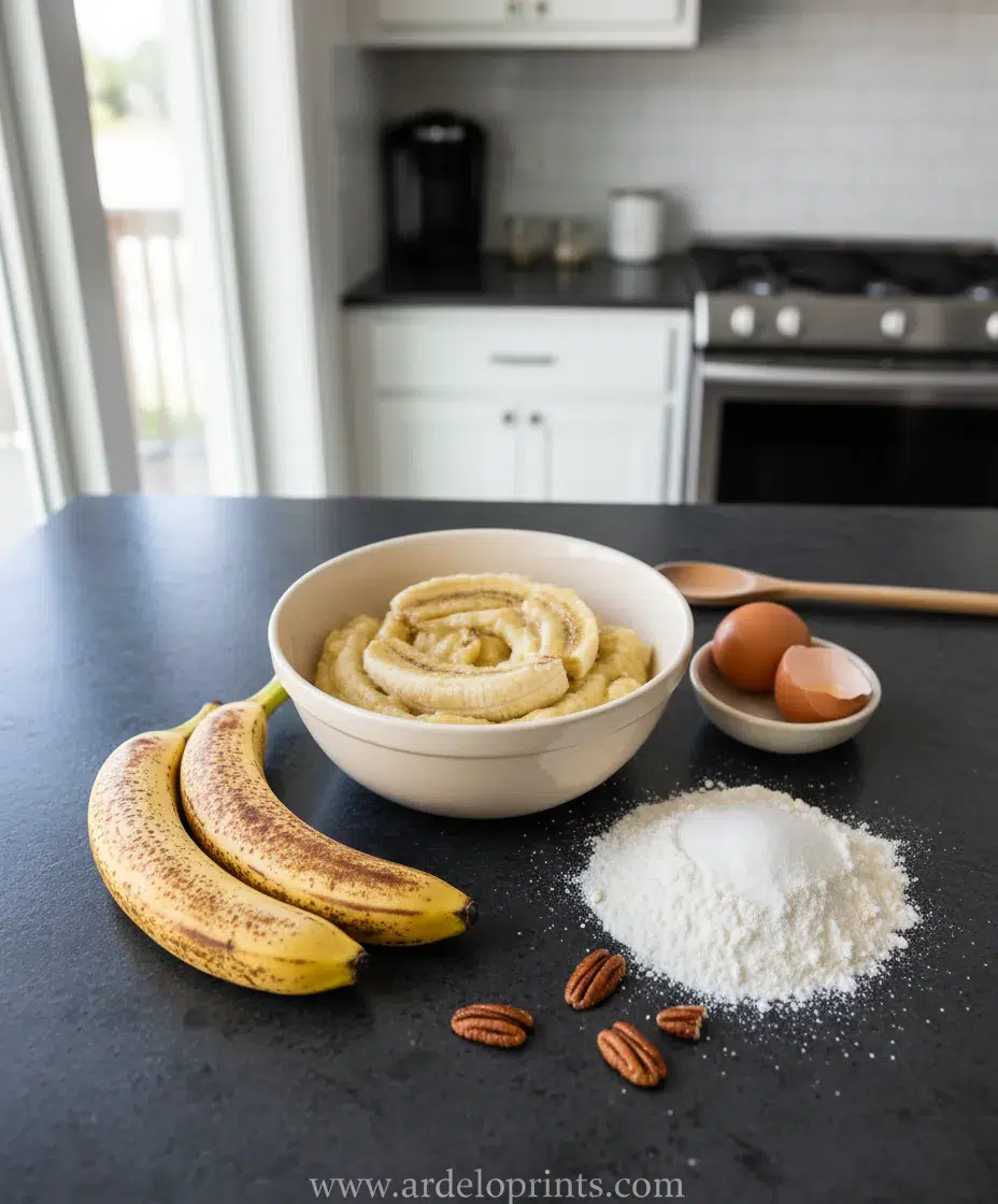 World's Best Banana Bread Recipe - ingredients preparation