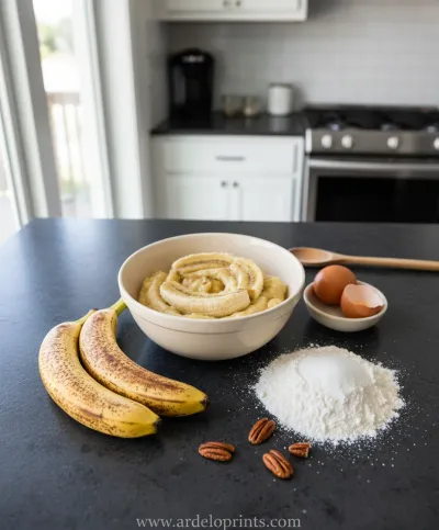 World's Best Banana Bread Recipe - ingredients preparation