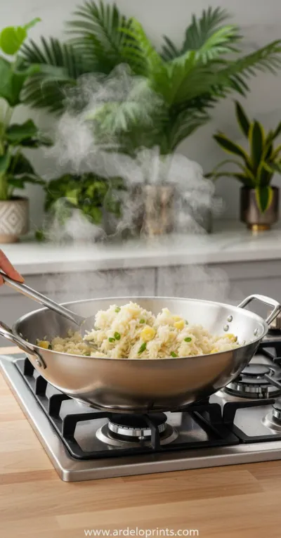 Pineapple Rice: Hawaiian Side Dish - cooking process