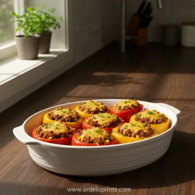 Slow Cooker Stuffed Bell Peppers Recipe - ready to serve