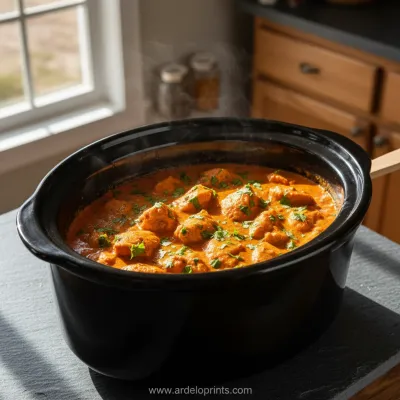 Crockpot Butter Chicken Recipe - cooking process