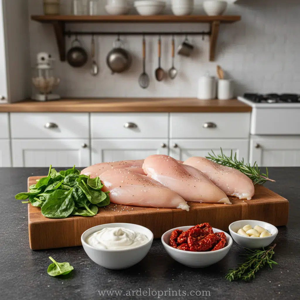 Crockpot Creamy Chicken Gnocchi Soup - ingredients preparation