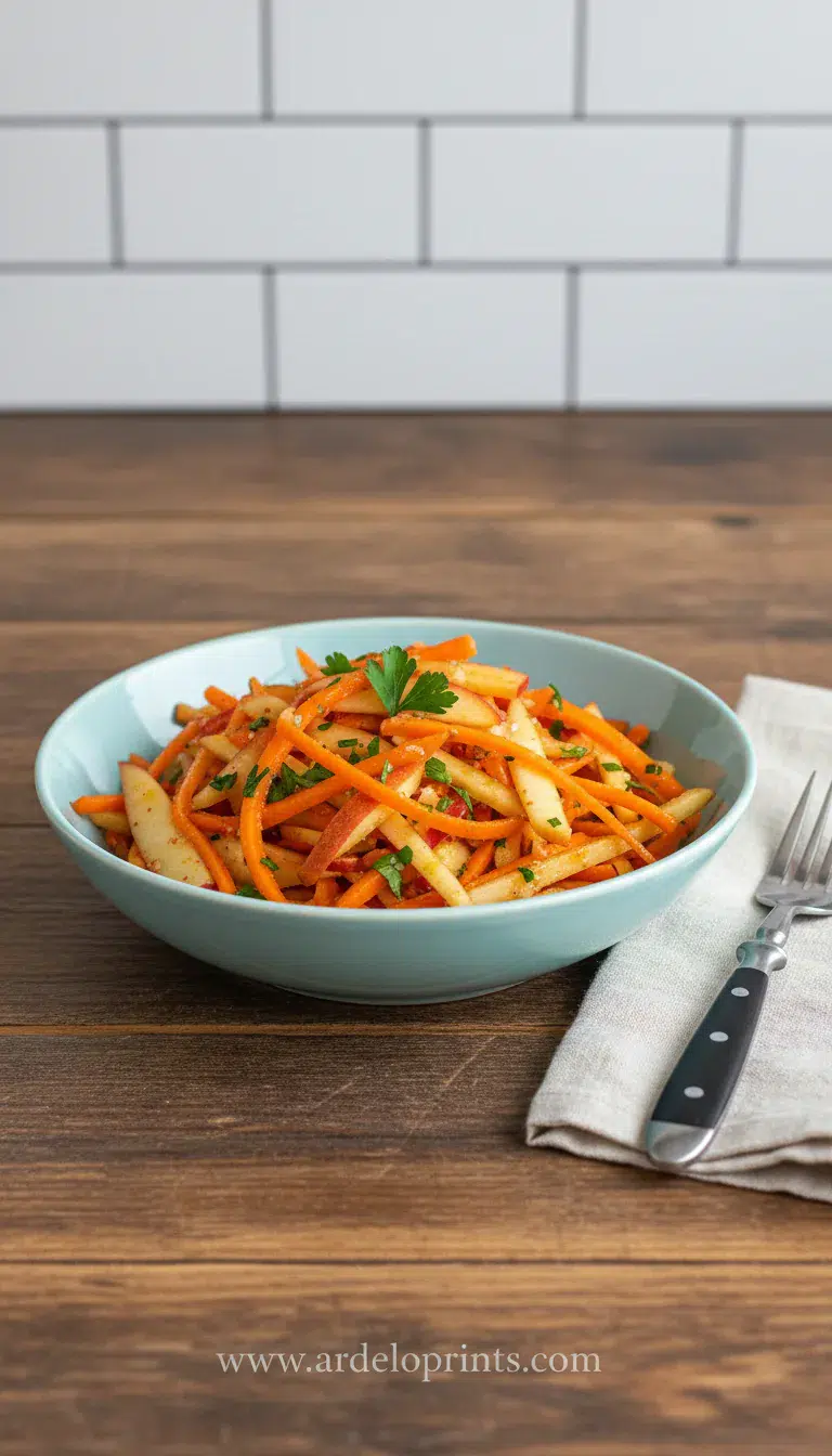 Carrot Apple Salad: Sweet & Refreshing - final presentation