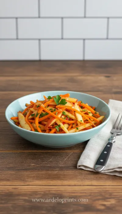 Carrot Apple Salad: Sweet & Refreshing - ready to serve
