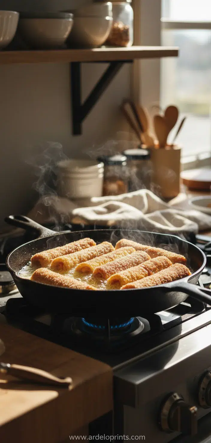Pumpkin French Toast Roll Ups Recipe - cooking process