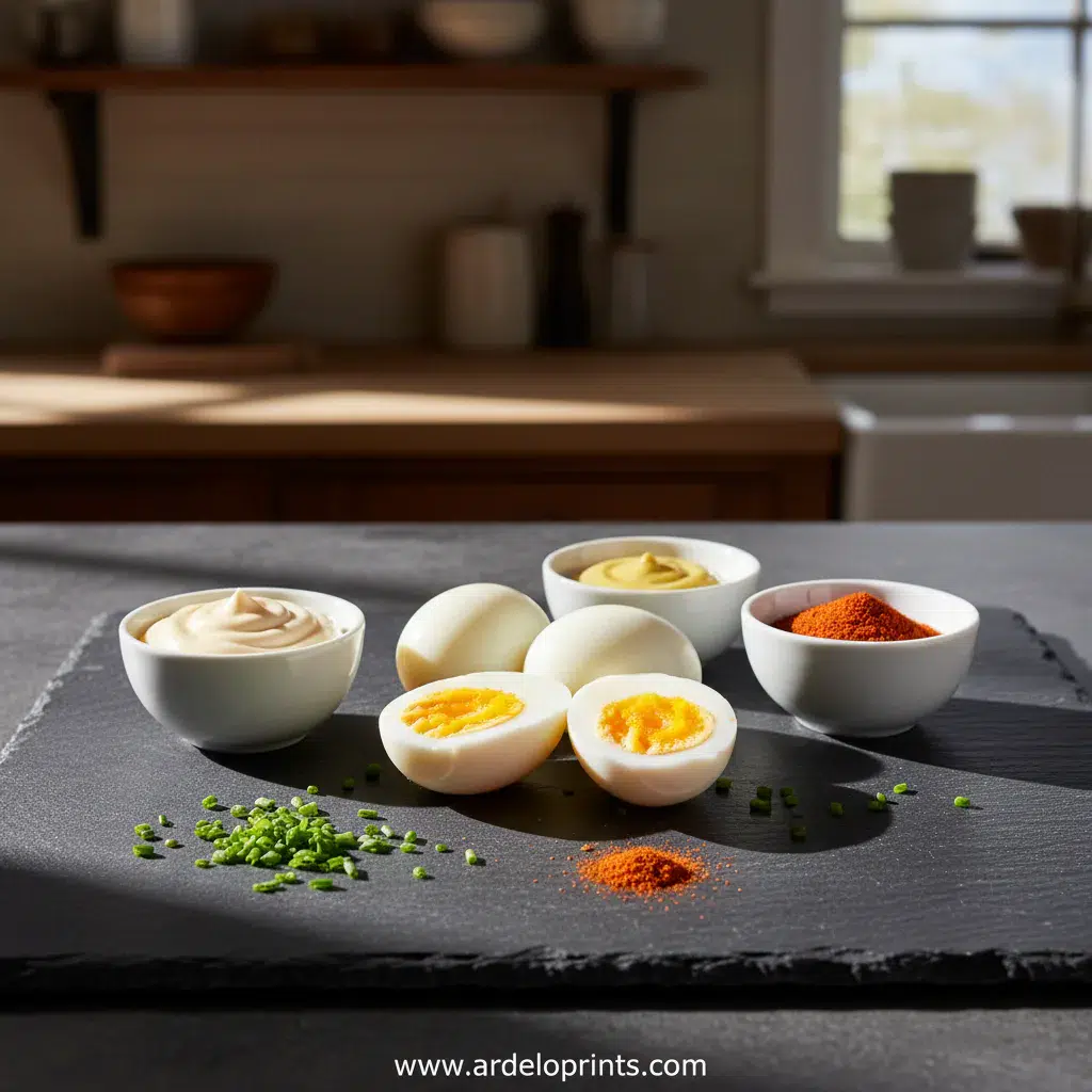 Pumpkin Patch Deviled Eggs: Festive Recipe - ingredients preparation