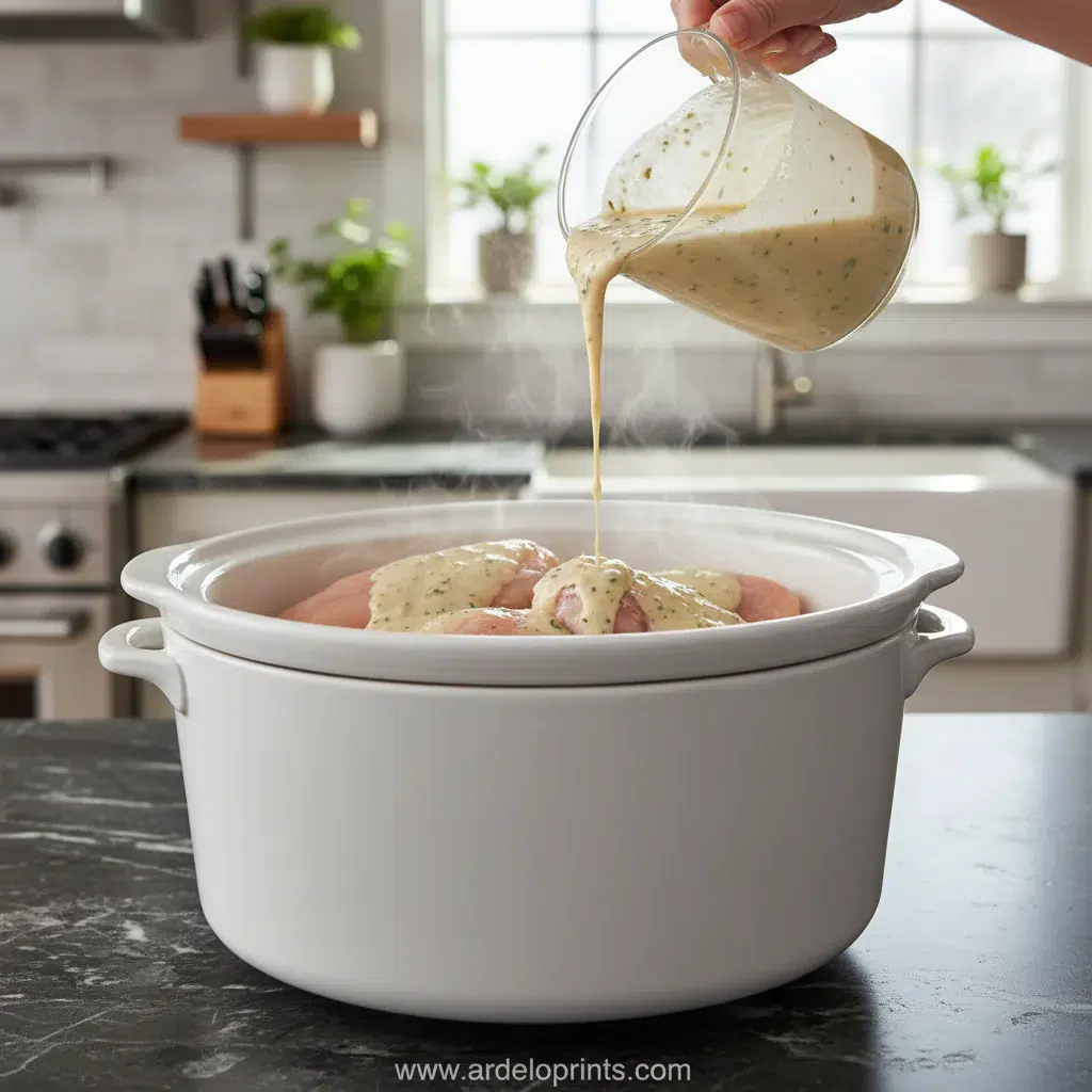 Crock Pot Angel Chicken: Easy Recipe - cooking process