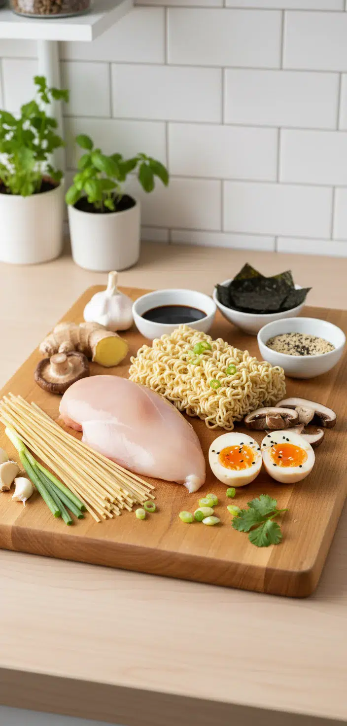 Easy Chicken Ramen: A Warm Hug in a Bowl - ingredients preparation