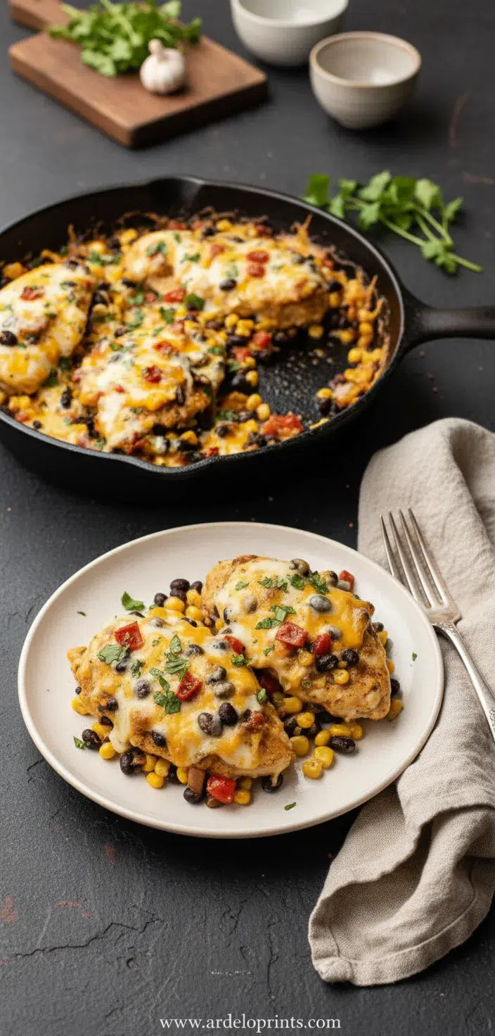 Santa Fe Chicken Skillet Recipe - final presentation