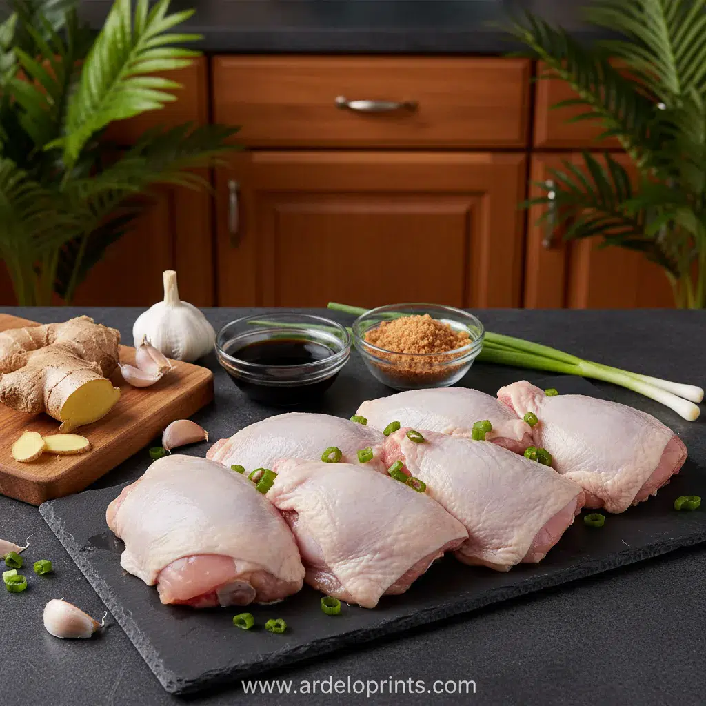 Hawaiian Shoyu Chicken: Easy & Delicious - ingredients preparation