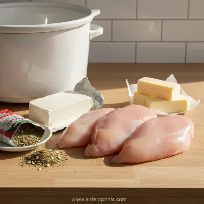 Crockpot Angel Chicken: Easy Recipe - ingredients preparation