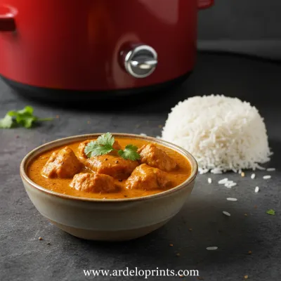 High-Protein Slow Cooker Chicken Tikka Masala - ready to serve
