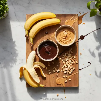 Low Calorie Frozen Banana Snickers: Guilt-Free Treat - ingredients preparation