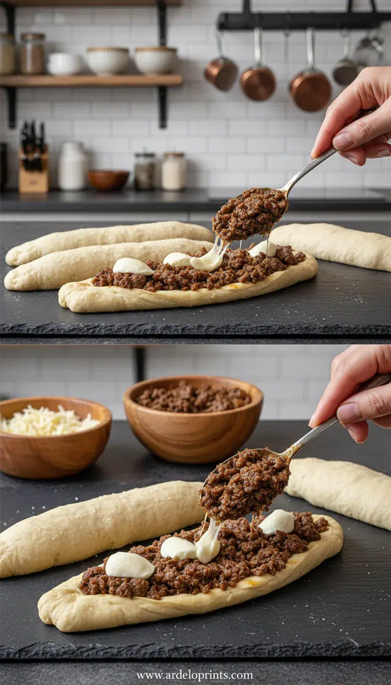 Philly Cheesesteak Breadsticks Recipe - cooking process