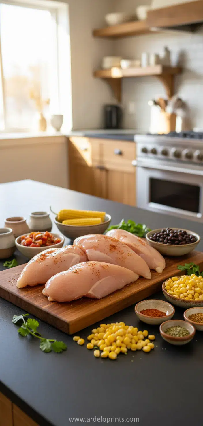 Chicken Taco Soup: Easy Recipe - ingredients preparation