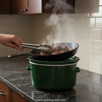 Slow Cooker Beef and Noodles: Easy Recipe - cooking process