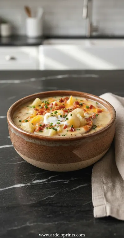 Crock Pot Crack Potato Soup - ready to serve