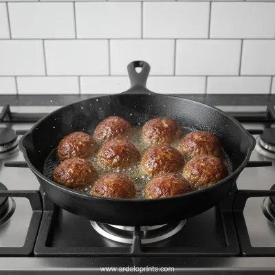 Crockpot French Onion Meatballs - cooking process