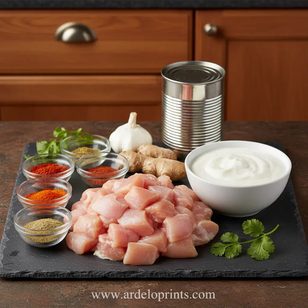 Crockpot Butter Chicken Recipe - ingredients preparation