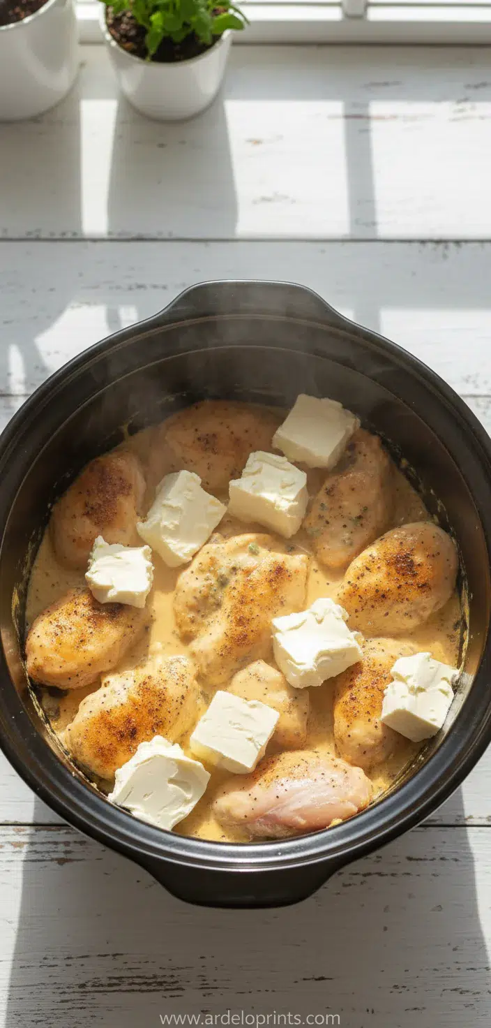 Ranch Chicken Crock Pot: Easy & Delicious - cooking process