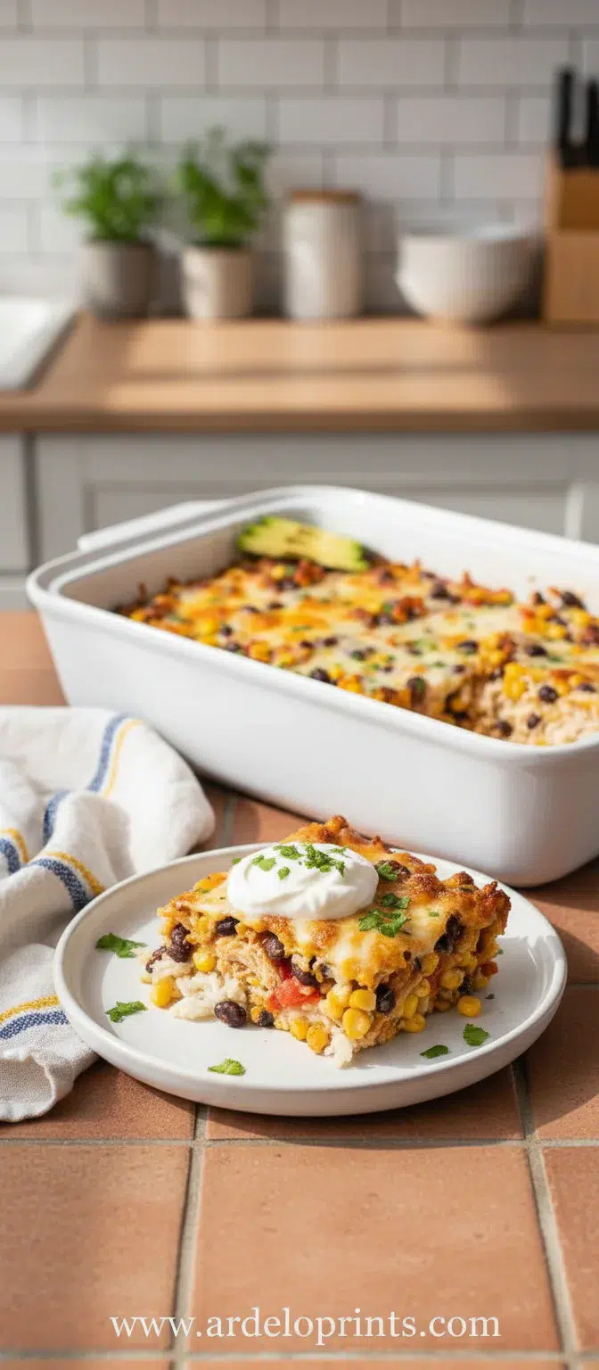 Southwest Chicken Casserole: Easy Recipe - final presentation