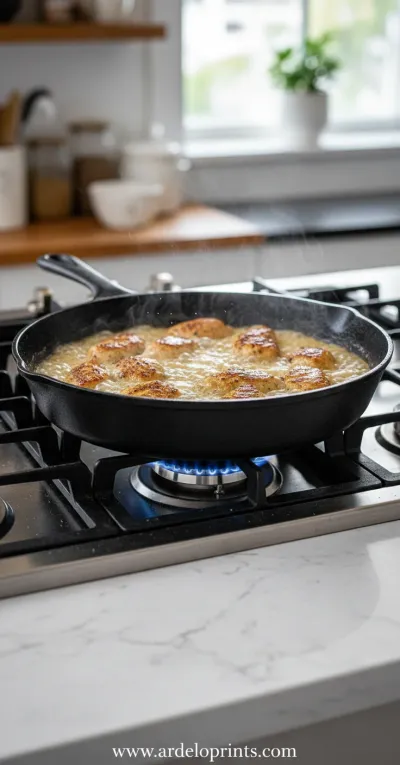 Creamy Garlic Parmesan Chicken Recipe - cooking process
