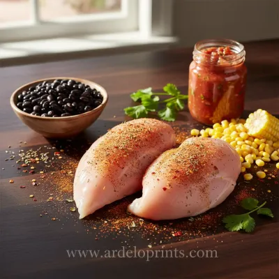 Crock Pot Fiesta Chicken Recipe - ingredients preparation